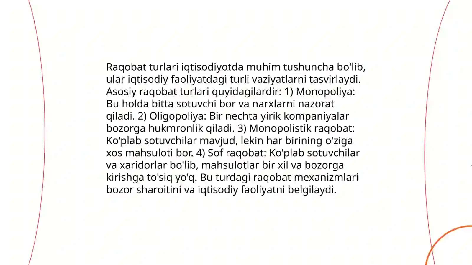 Bozor iqtisodiyotida raqobat va monopoliya 4