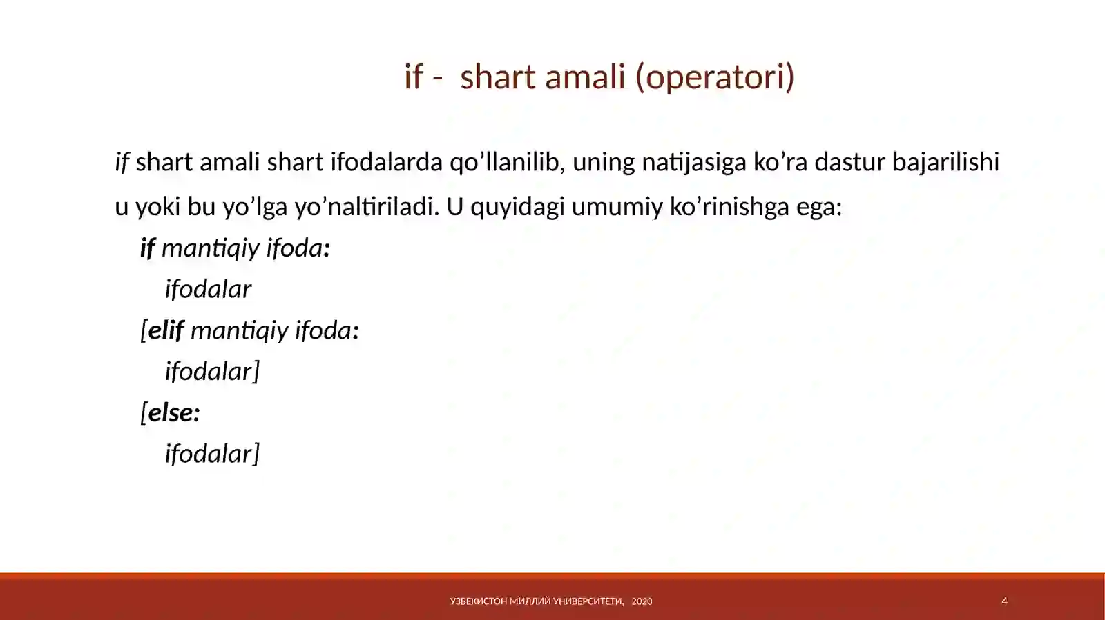 Pythondasturlashtili 4