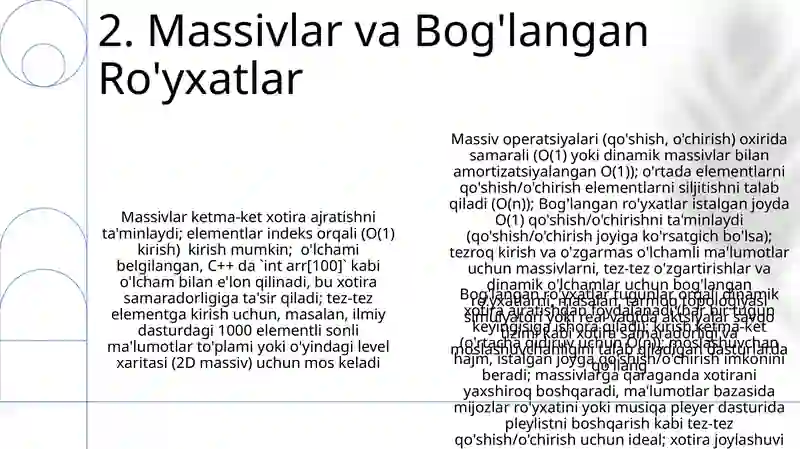 Massivlar (Arrays) 4