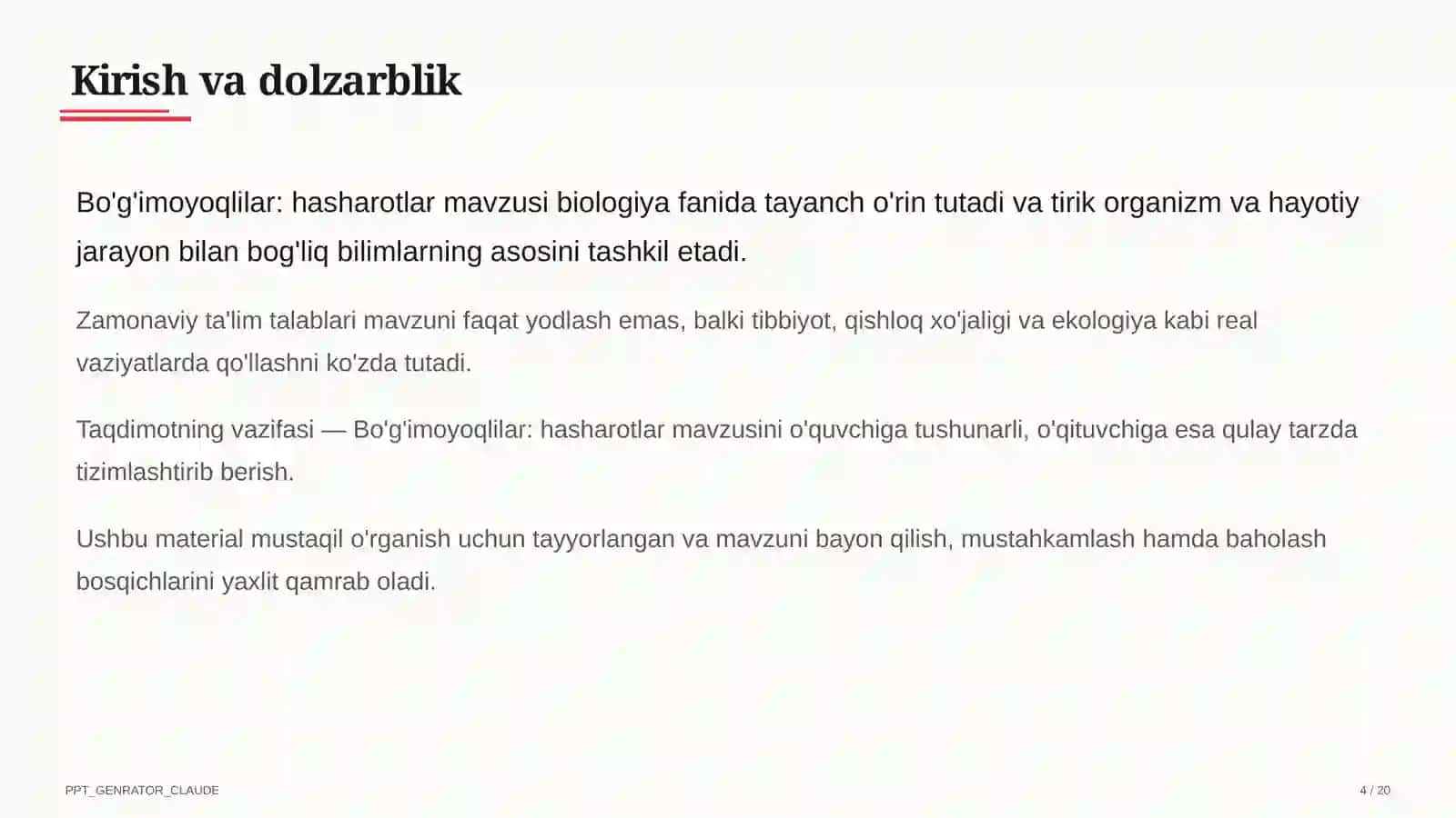 Bo'g'imoyoqlilar: hasharotlar (7-sinf) 4