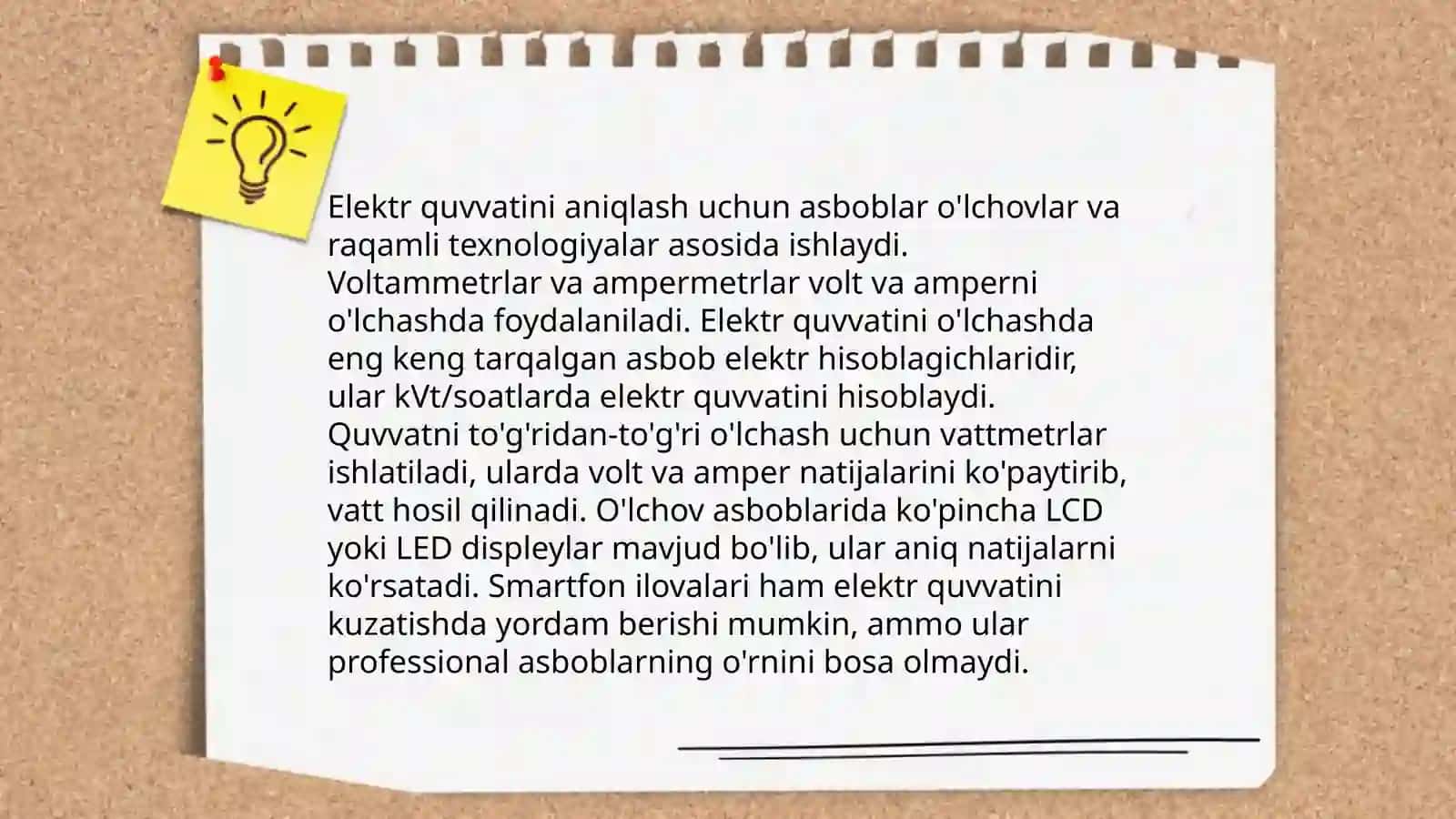 Istemolchi(lampochka) ning elektr quvvatini aniqlash 4