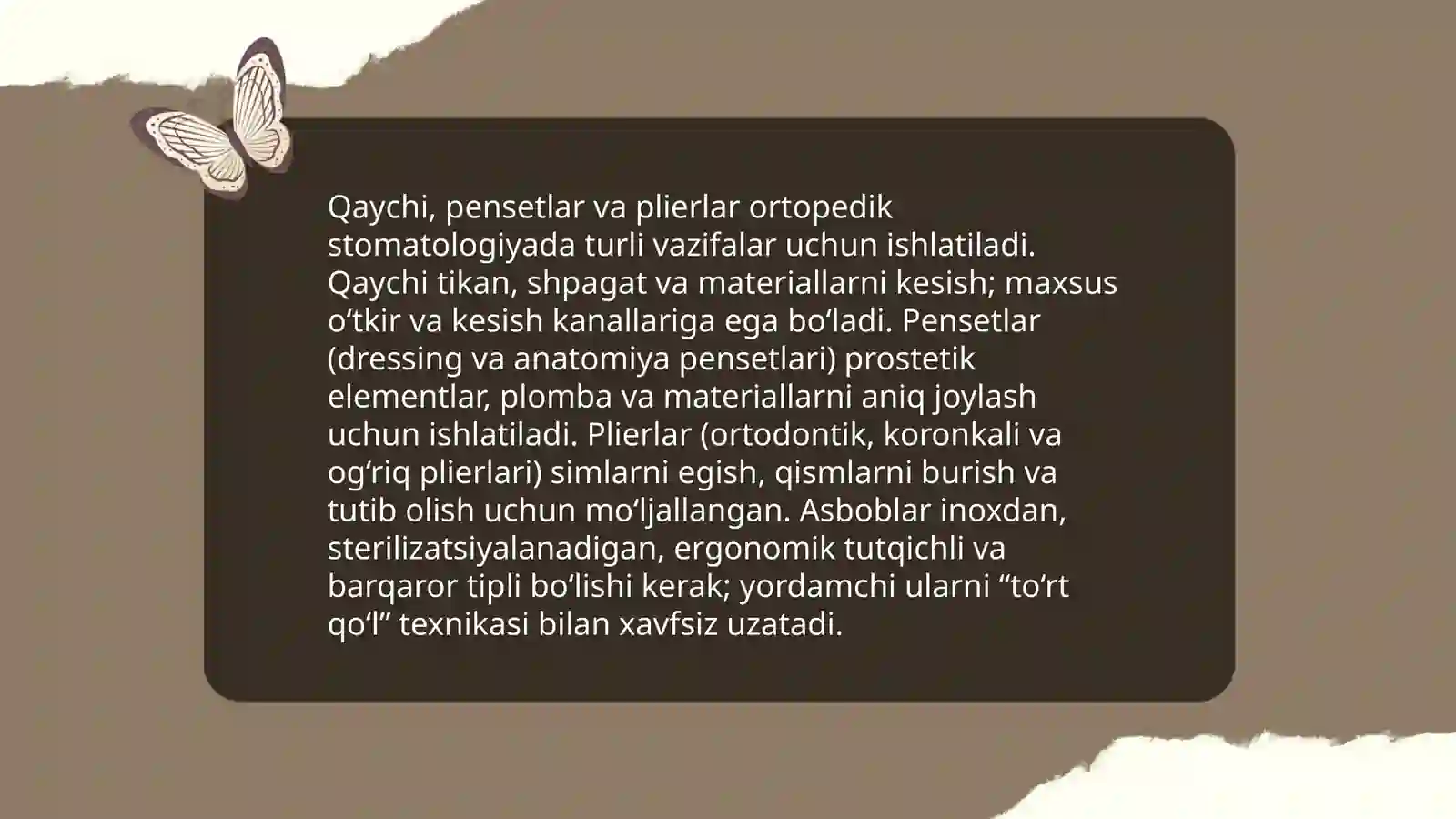 Ortopedik stomatologiyada qoʻllaniladigan asbob uskunalar 4