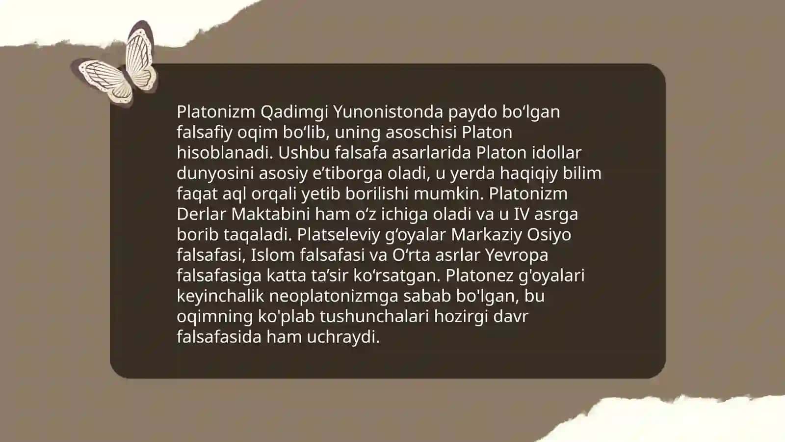 Falsafaviy tafakkur taraqqiyoti bosqichlari gʻarb falsafasi 4