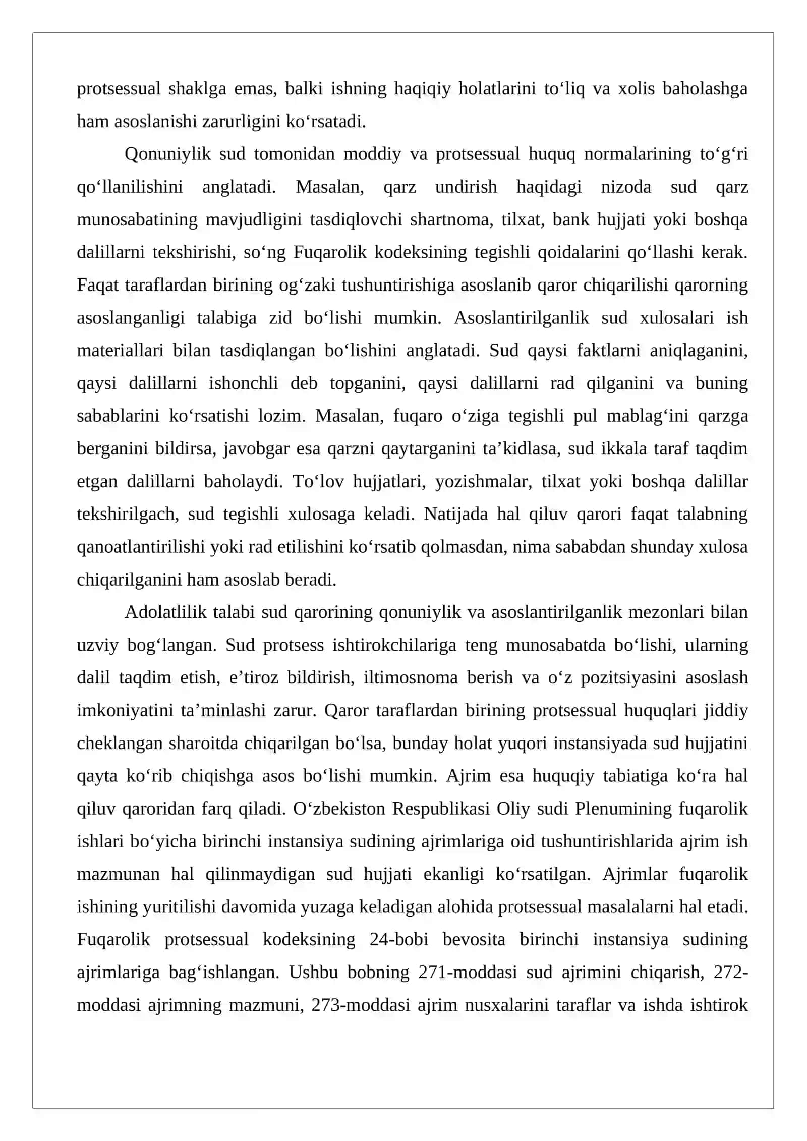 Birinchi instansiya sudining hal qiluv qarori va ajrimlari 4
