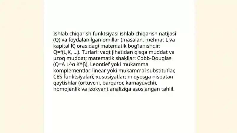 Ishlab chiqarish nazariyasi 4