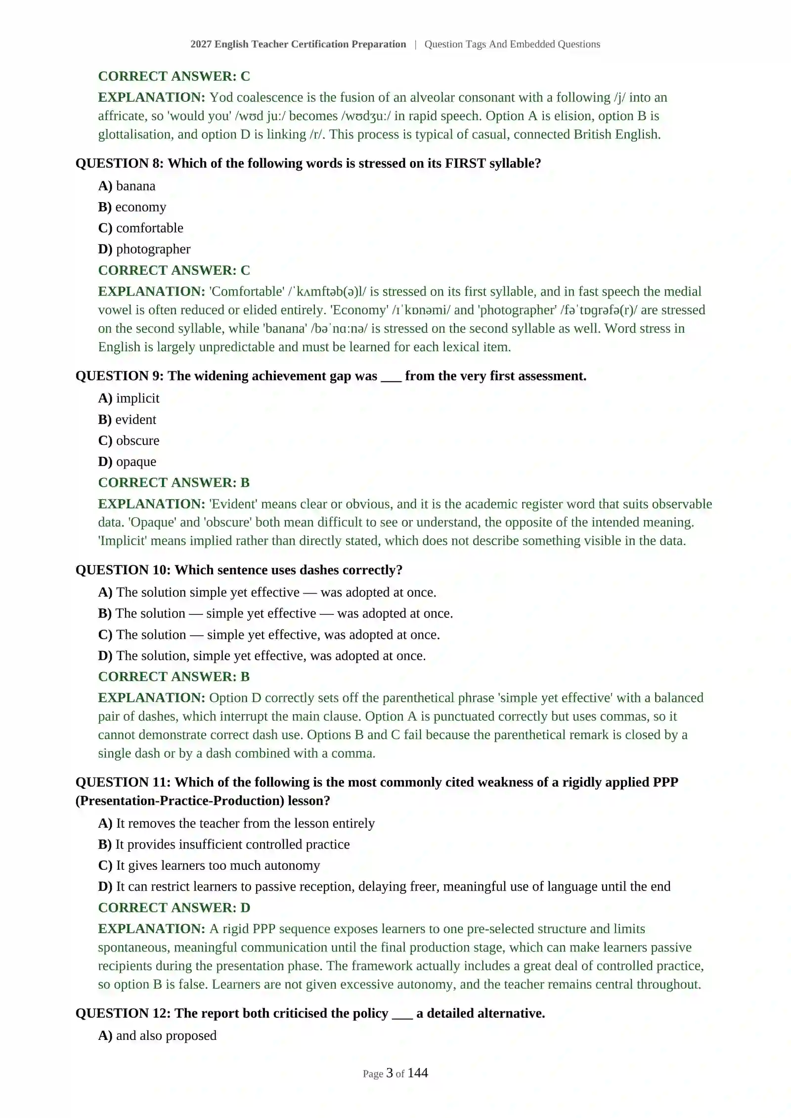 Question Tags And Embedded Questions 4