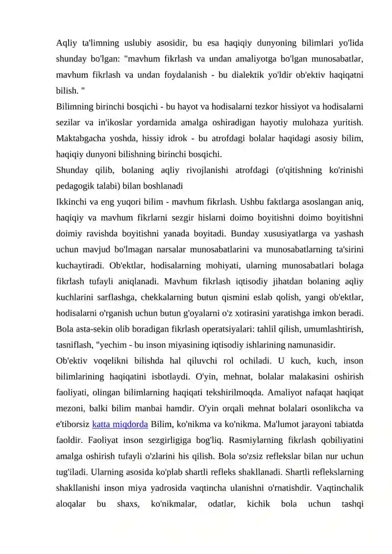 O'QUVCHILARNING AQLIY TARBIYASI 4