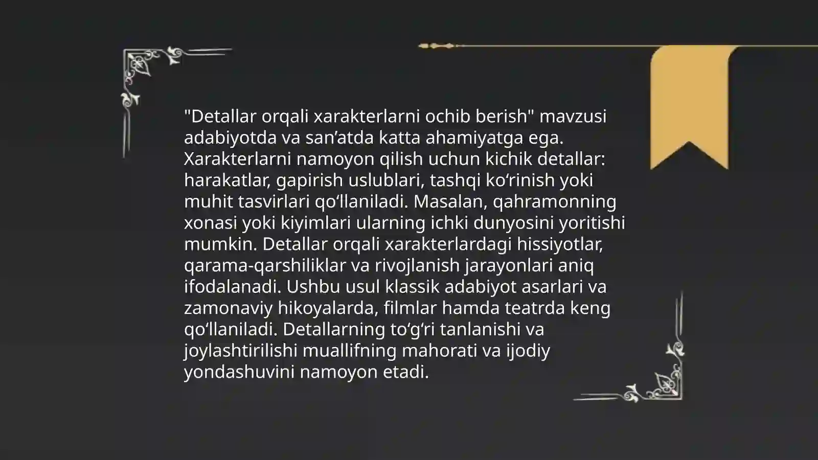 Badiiy asarda detal 4
