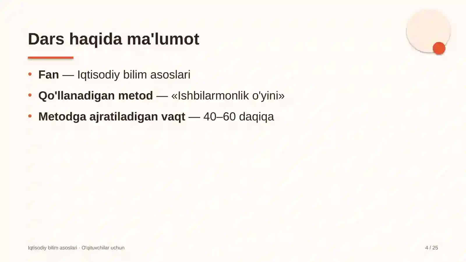 iqtisodiy bilim asoslari darslarida ishbilarmonlik o'yini metodidan foydalanish 1941 4