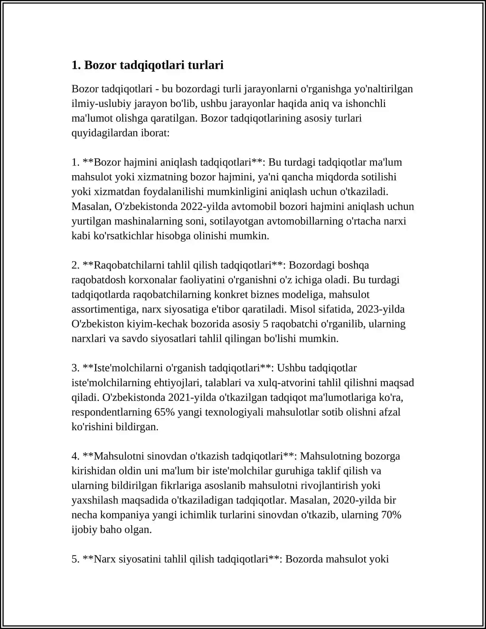 MARKETING TADQIQOTLARI ORQALI AXBOROT TO‘PLASH USULLARI 4