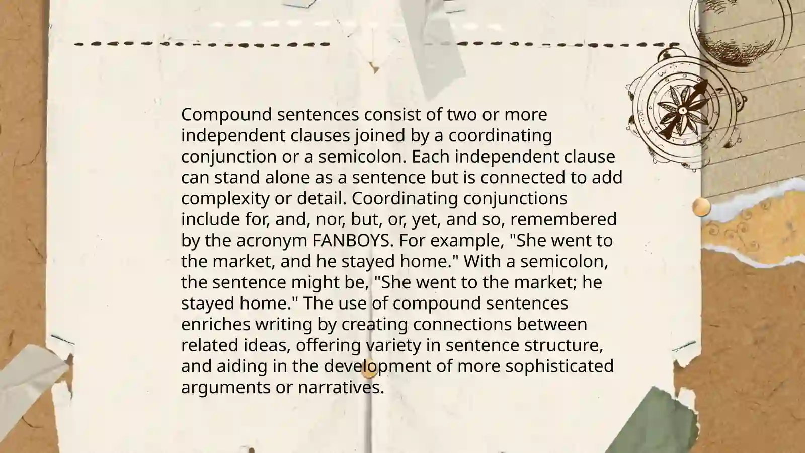 Simple compound and complex sentences examples 4