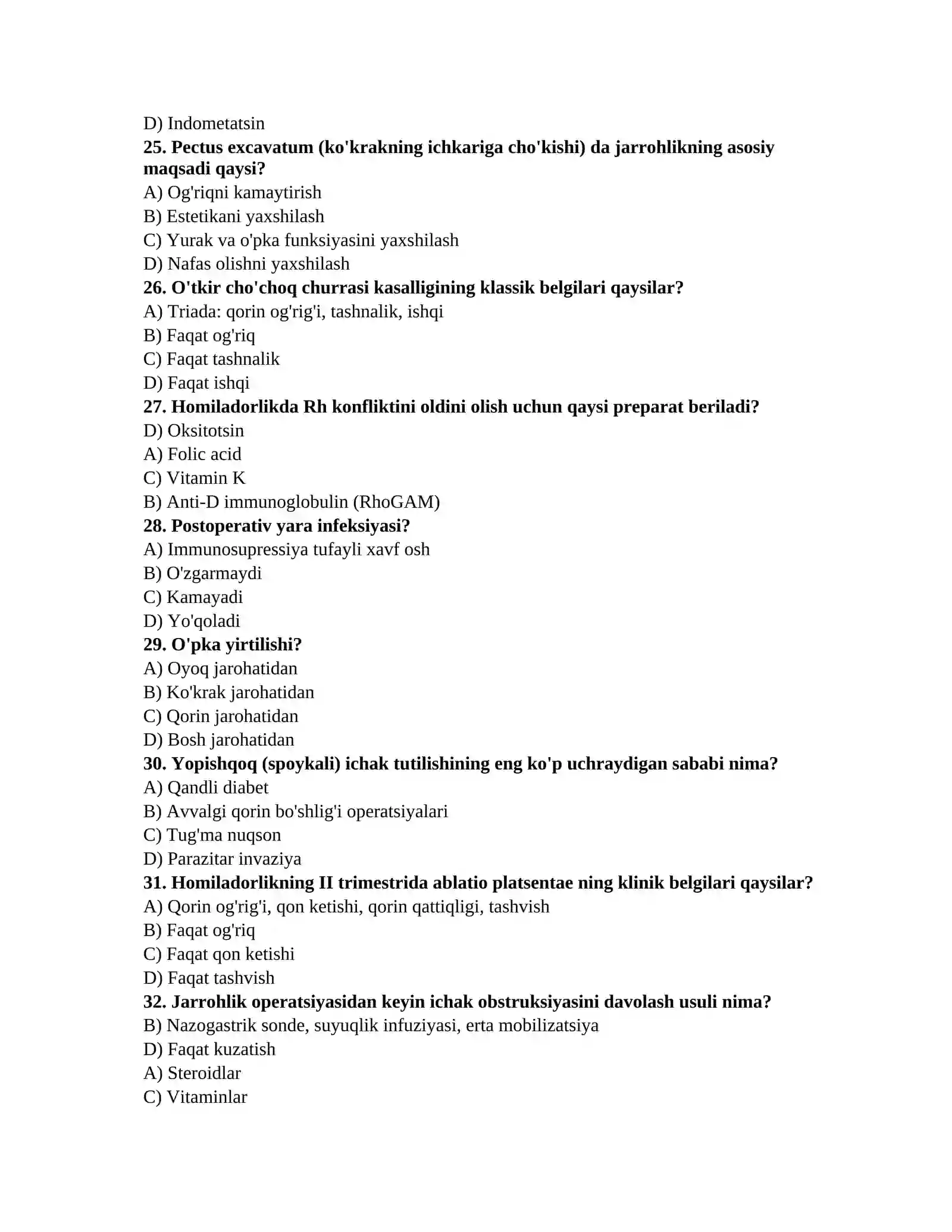 Internatura testlari 4