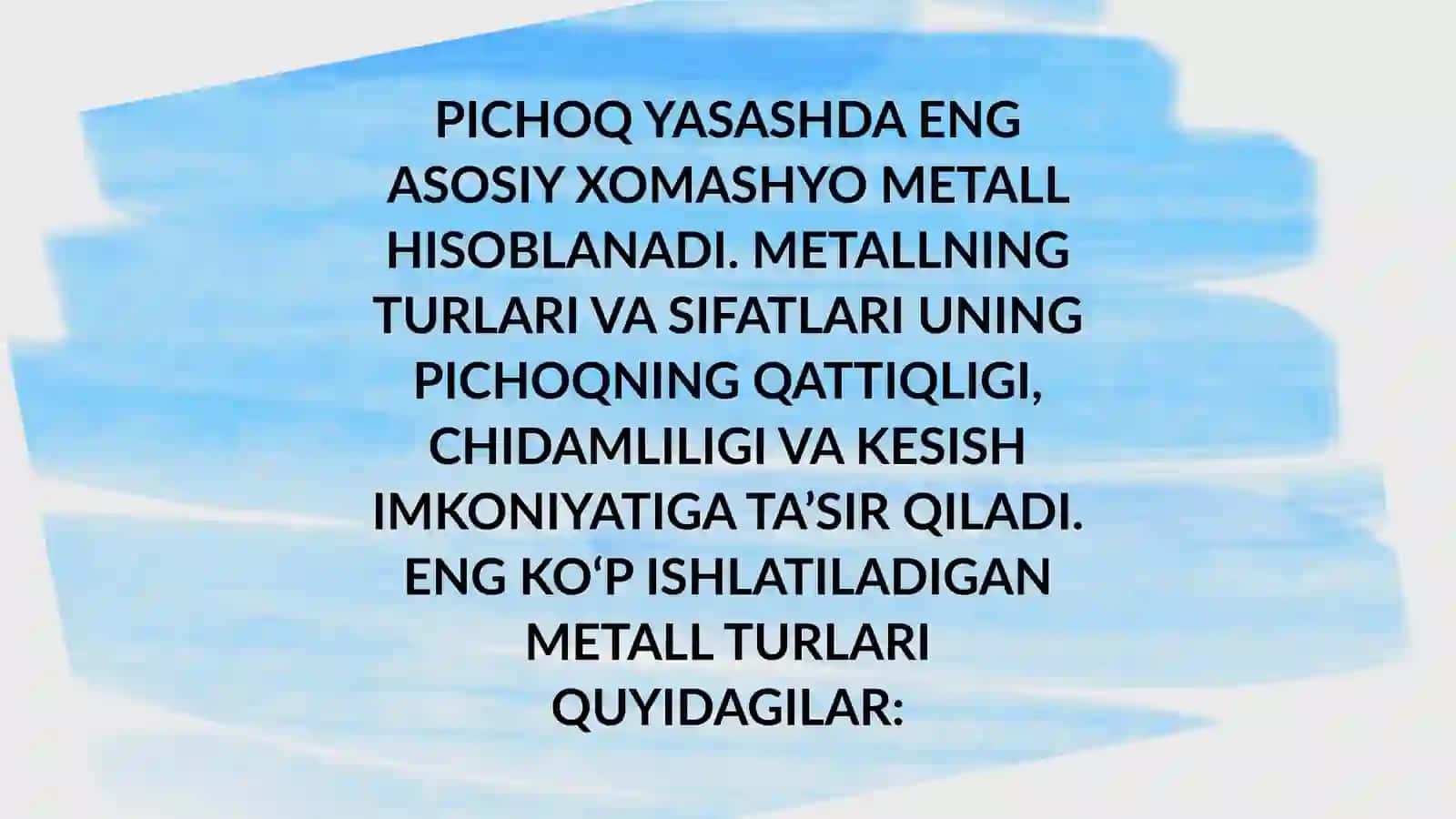 Pichoqchilik San'ati va Mahsulot Turlari 4