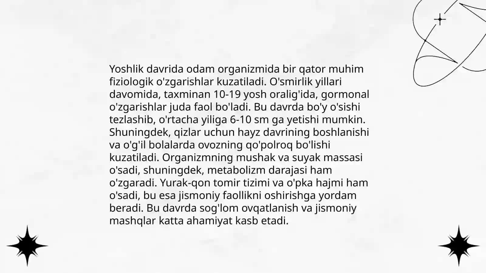 Yoshlik davri va uning o'ziga xos psixologik xususiyatlati 4