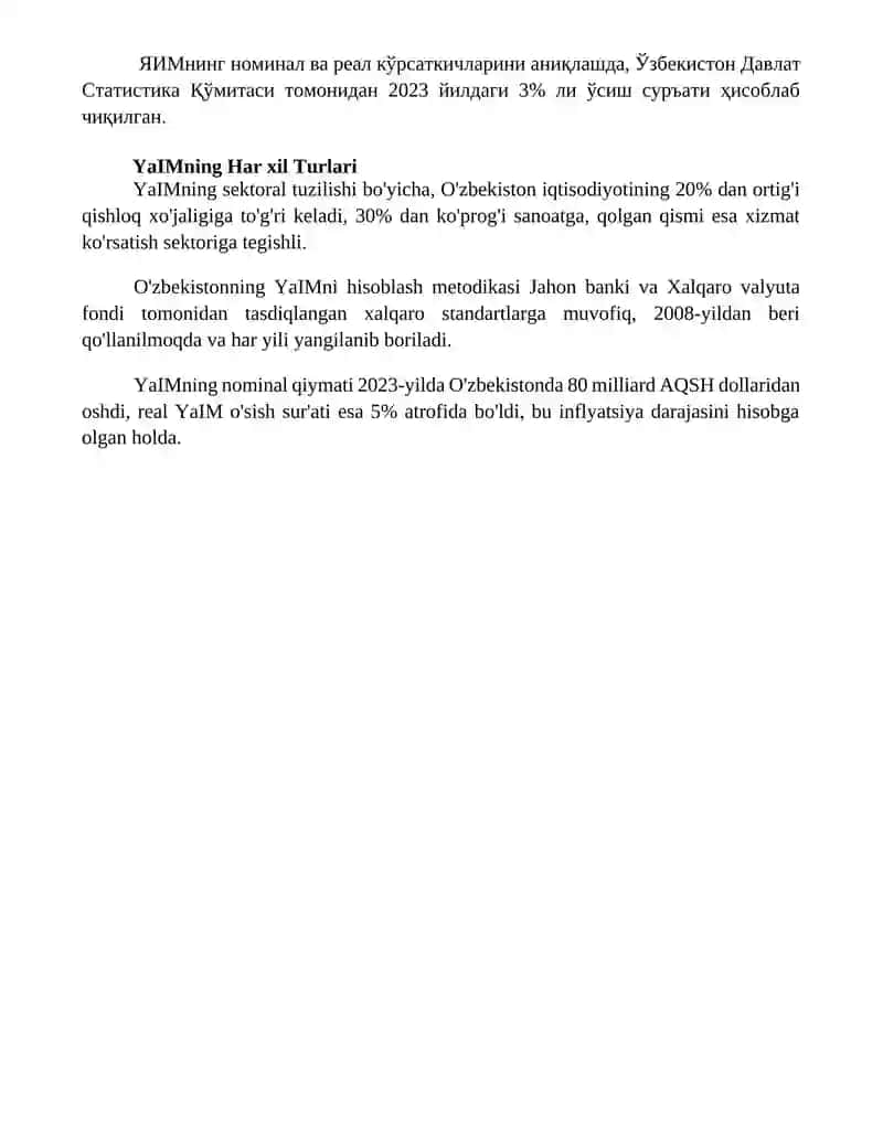 Milliy daromad va milliy hisoblar tizimidagi boshqa daromad korsatkichlari 4