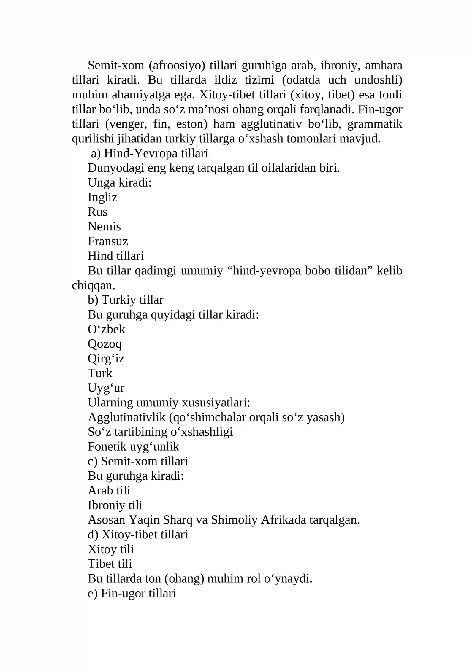 Tillarning geneologik tasnifi 4