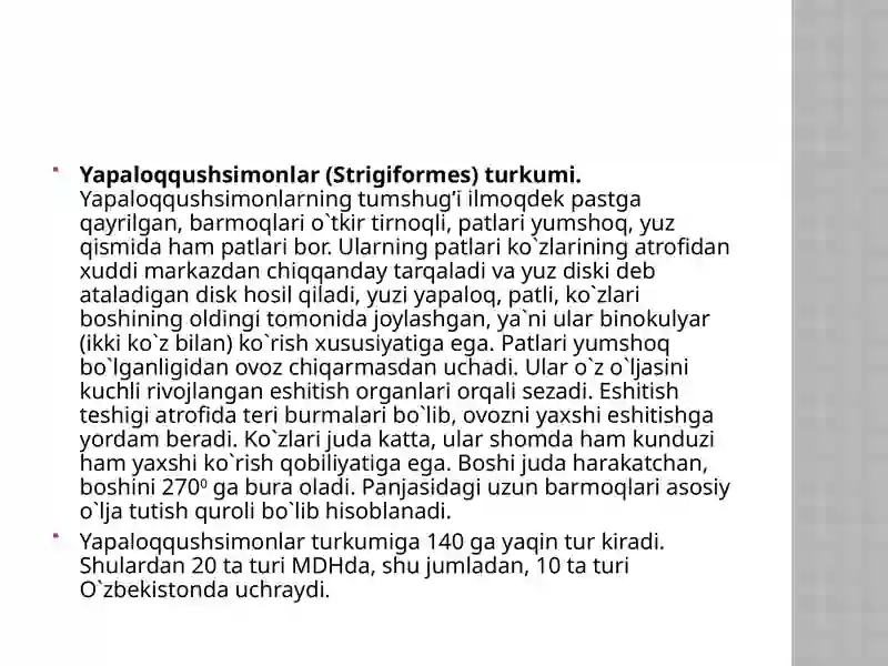 Qushlarsinfining O`zbekistondagi tarqalgan turlari 4