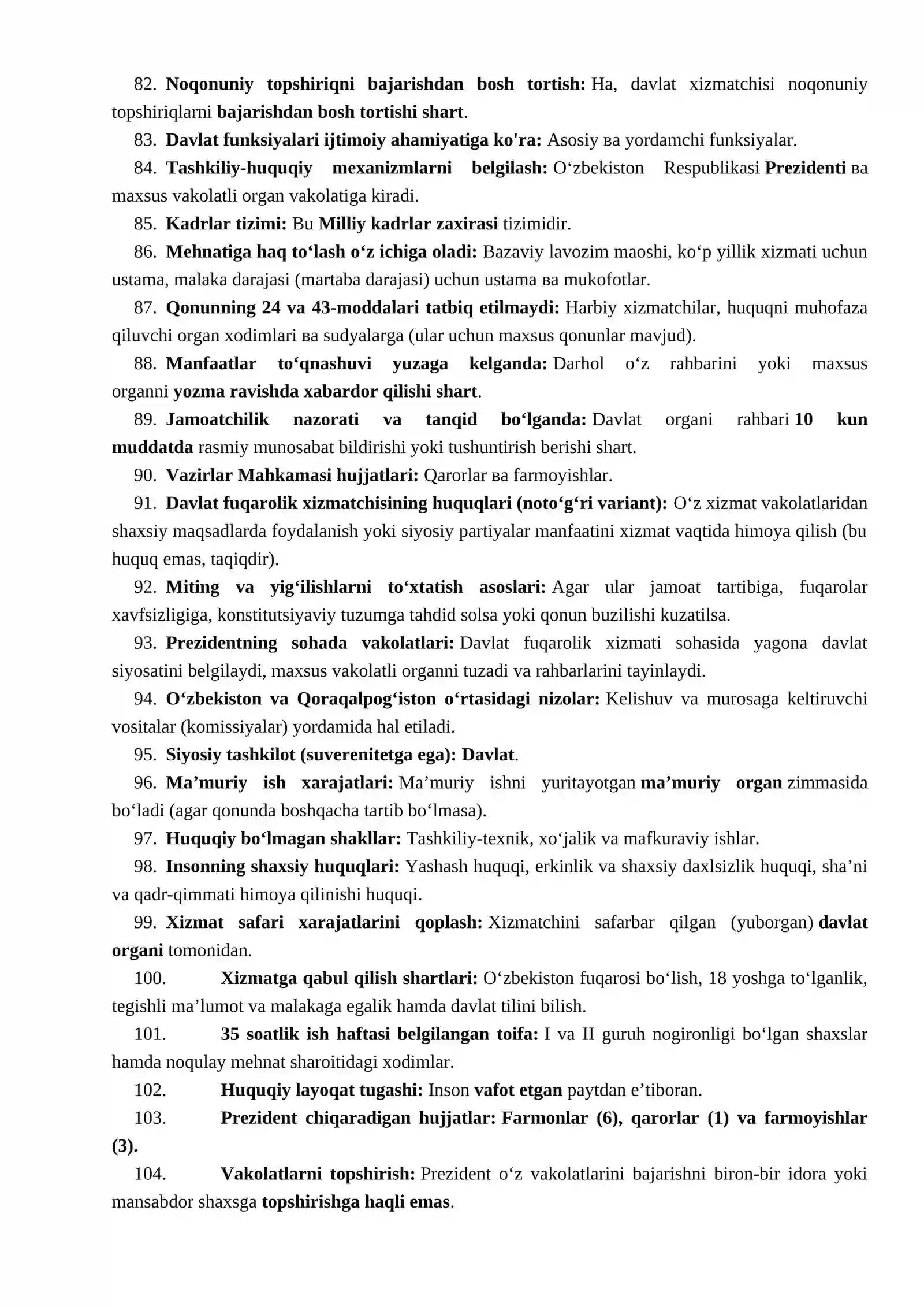ARGOS savollari qonunchilik bazasi (Javoblari bilan Eng yangilari - 2026) 4