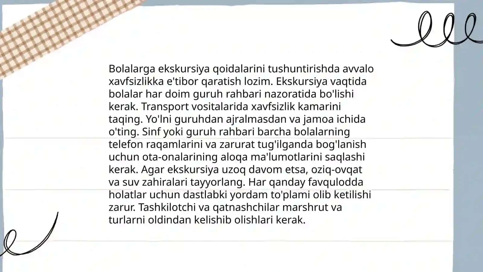 Bolalarni ekskursiyaga tayyorlash 4