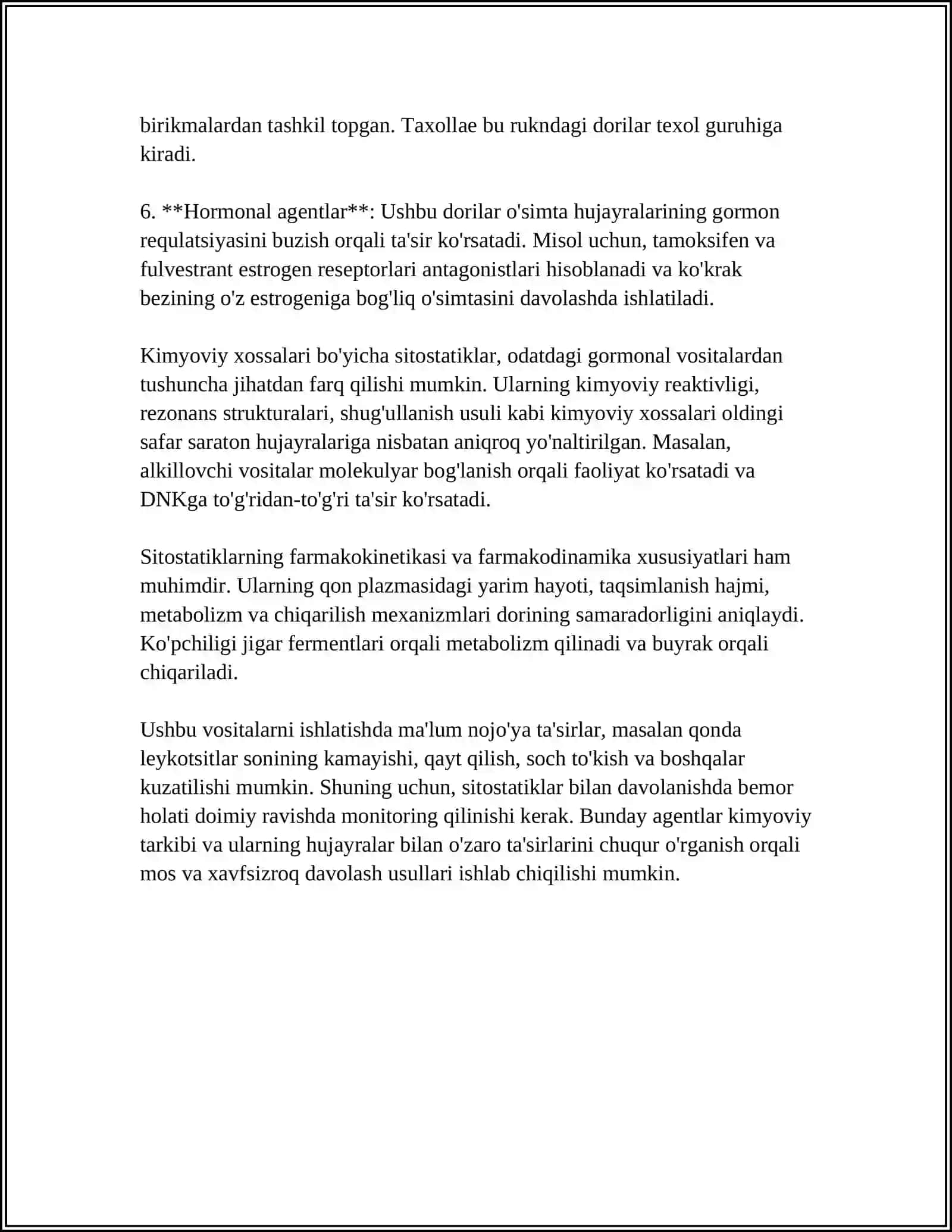 Sitostatik va Sitotoksinlar Tuzilishi va Qollanilishi 4