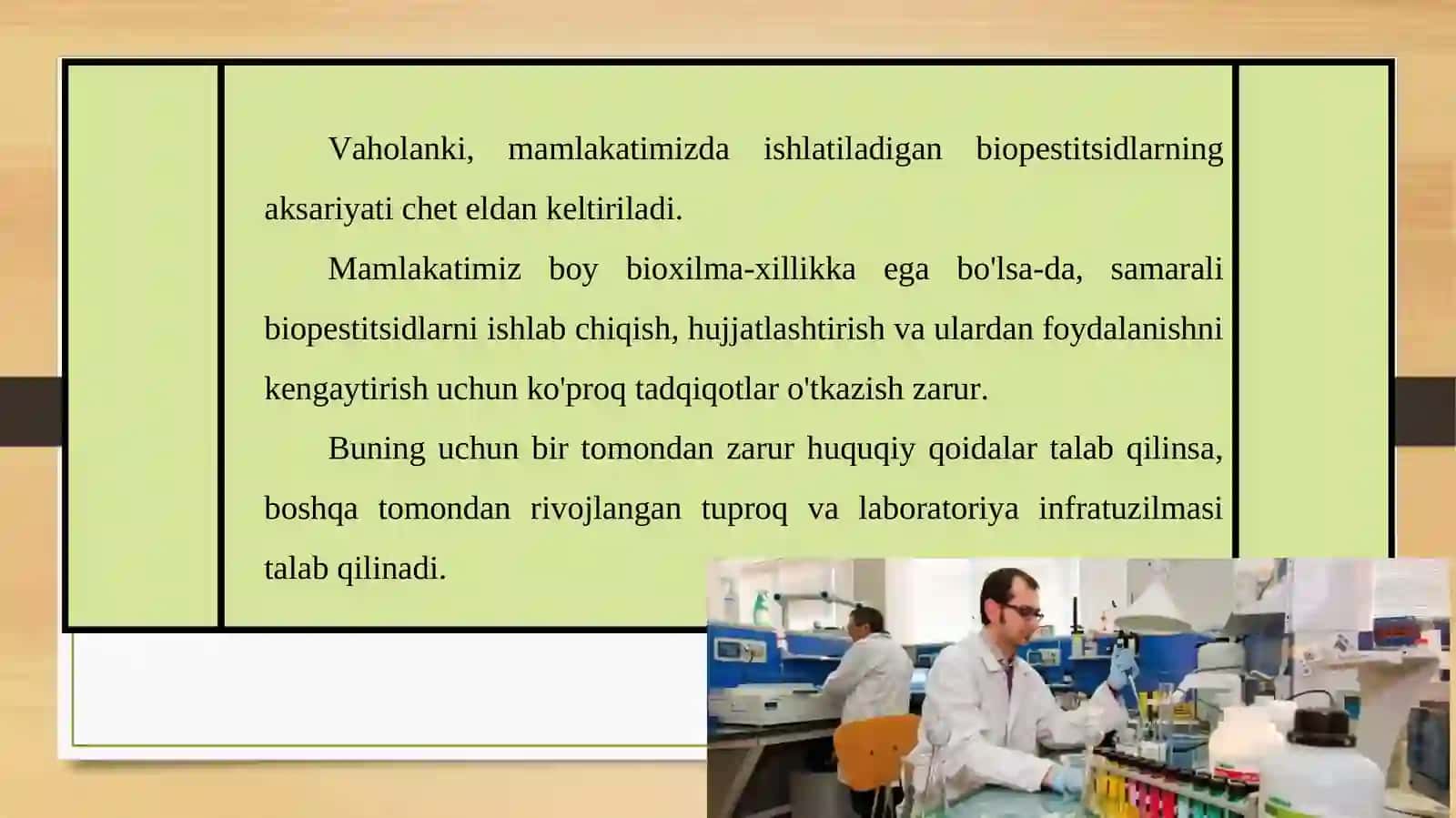 Qishloq xo'jaligida ishlatiladigan kimyoviy moddalarning atrof-muhitga ta’sirini o’rganish 4