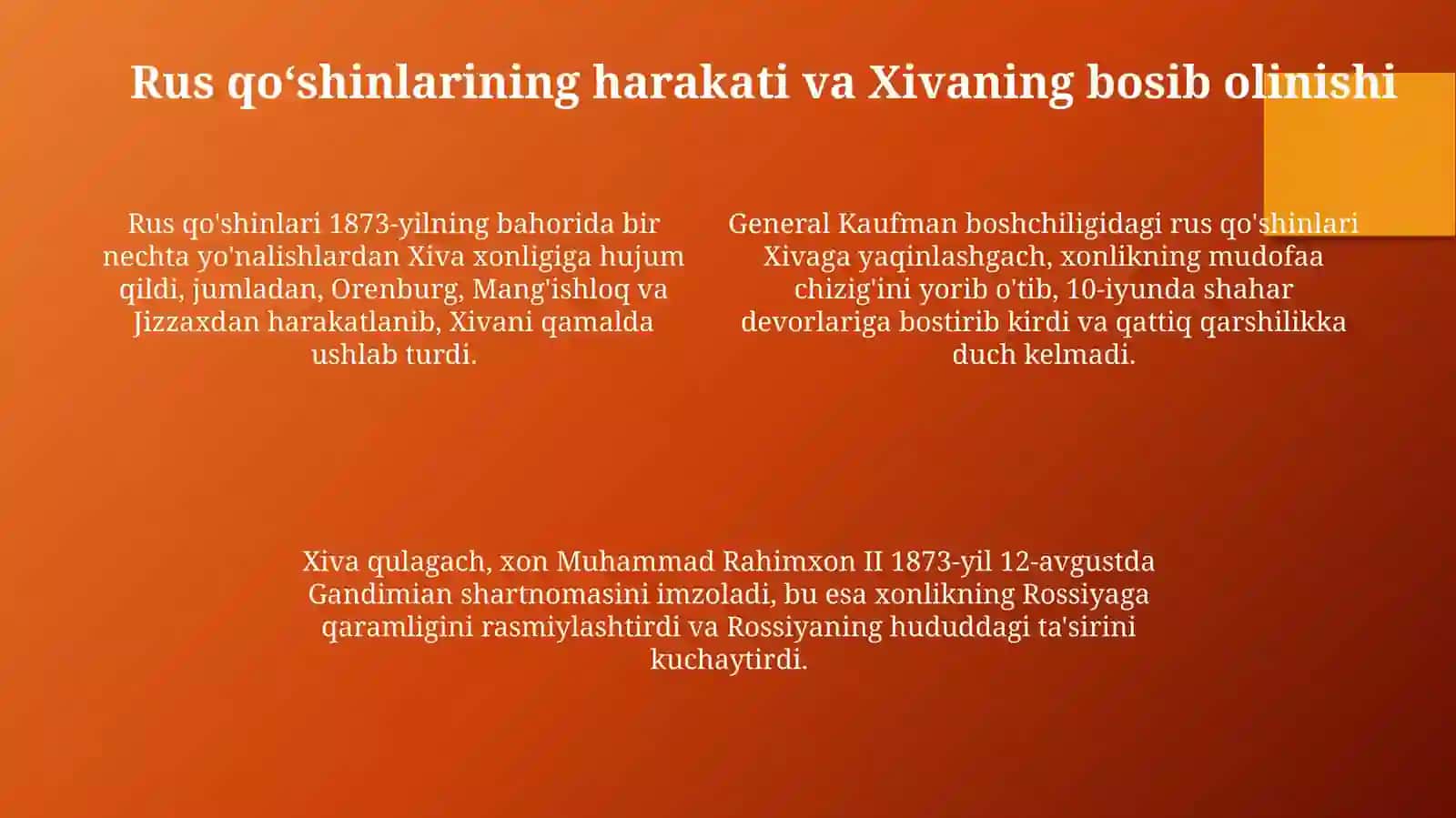 1873-yil xiva xonligiga qarshi yurish gandimiyon shartnomasi 4