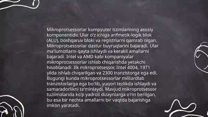 mikroprosserlar va mikrokontrollerlar 4
