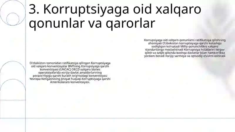Korrupsiyaga Qarshi Kurash Bo'Yicha Xalqaro Qonunlar Va Qarorlarning O'Zbekistonda Ratifikatsiya Qilishning Ahamiyati 4