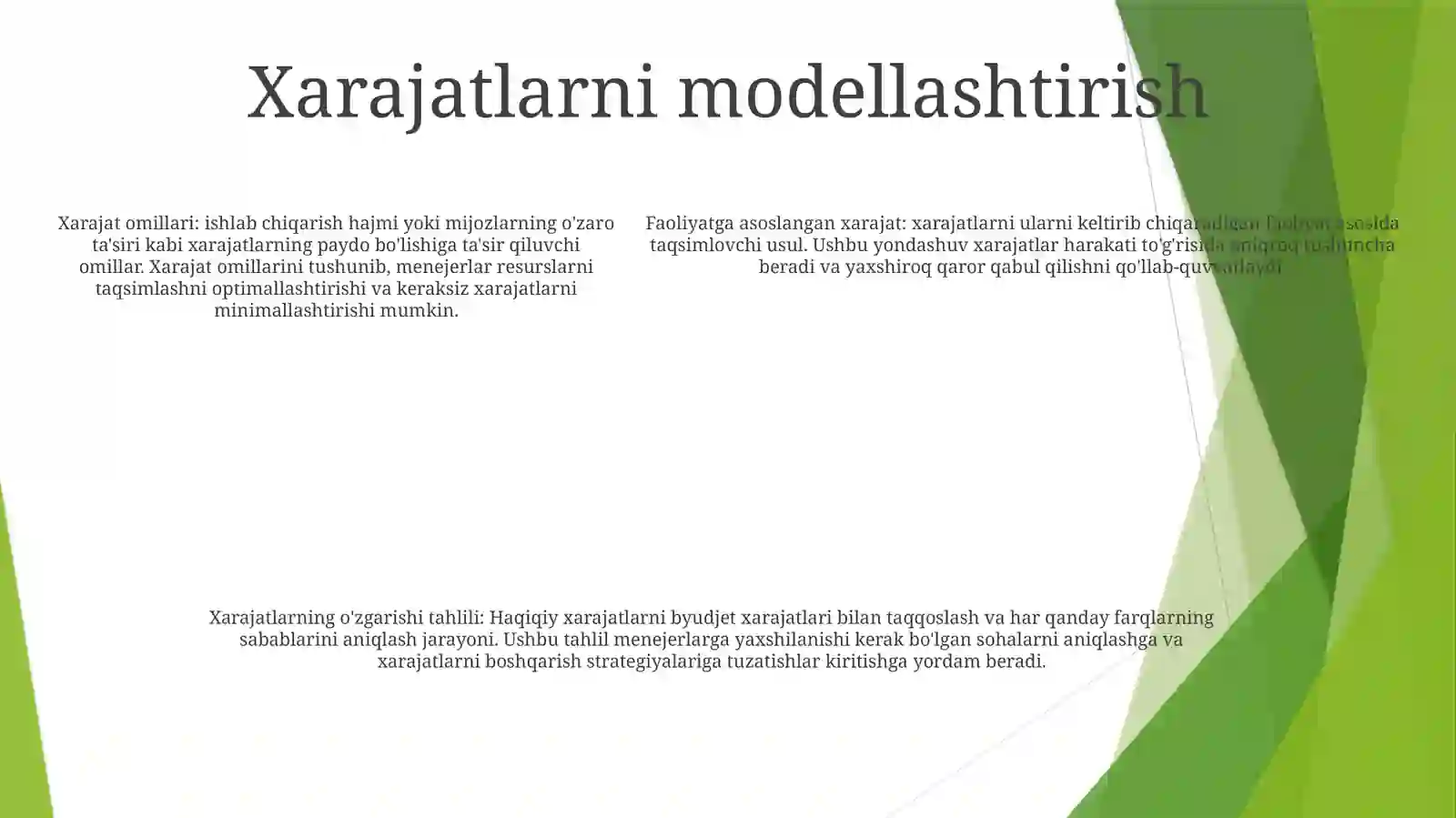 Korxonalarda Xarajatlarni Boshqarish 4