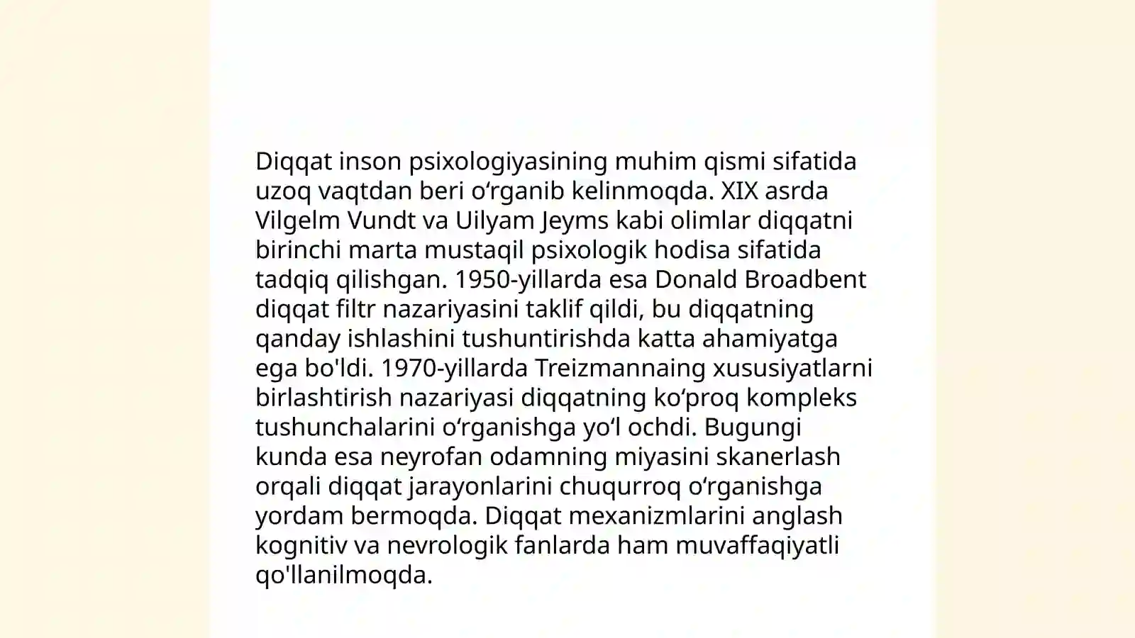 Diqqat haqida tushuncha va uning nerv fiziologik asoslari 4