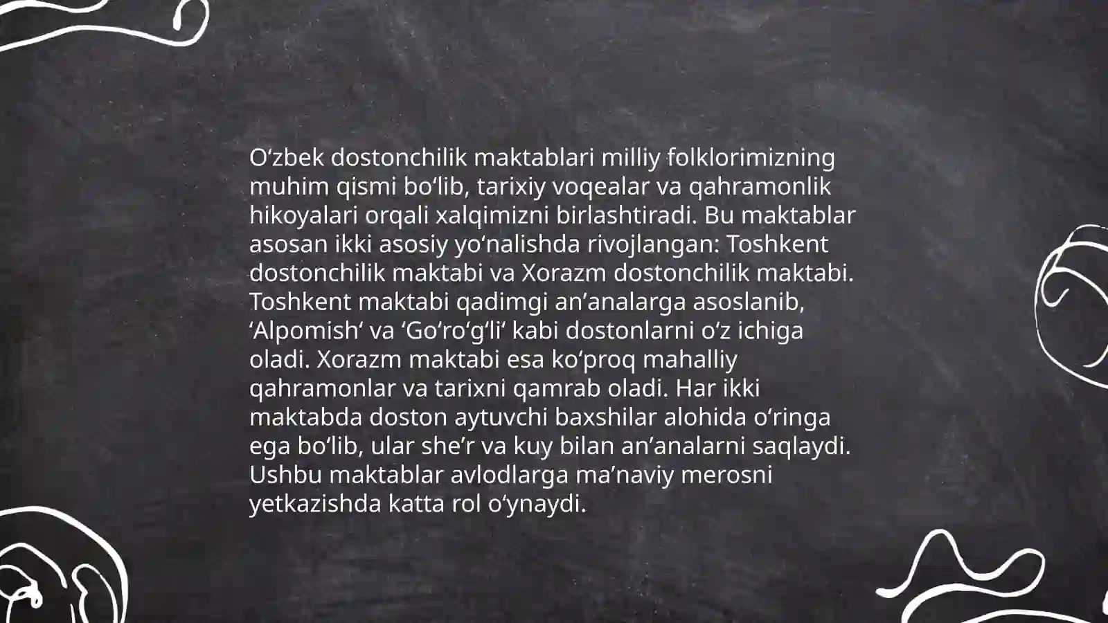 Dostonchilik maktablari 4