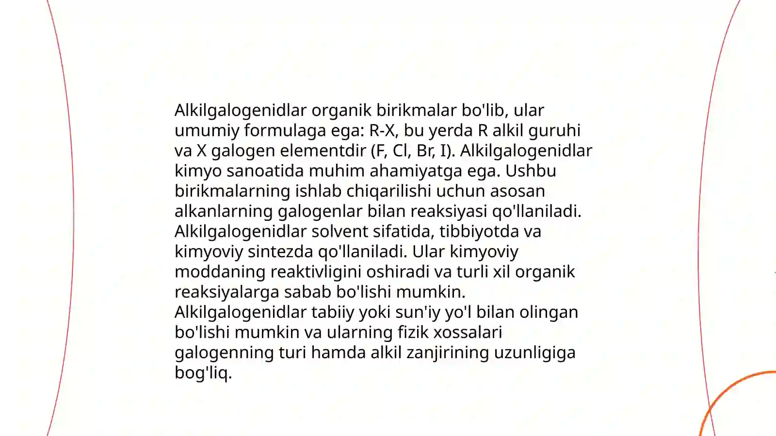 Uglevadarodlarning galogenli hosilalari 4