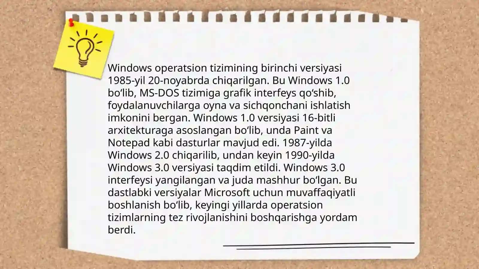 Windows operatsion tizimi tarixi va unda ishlash asoslari 4