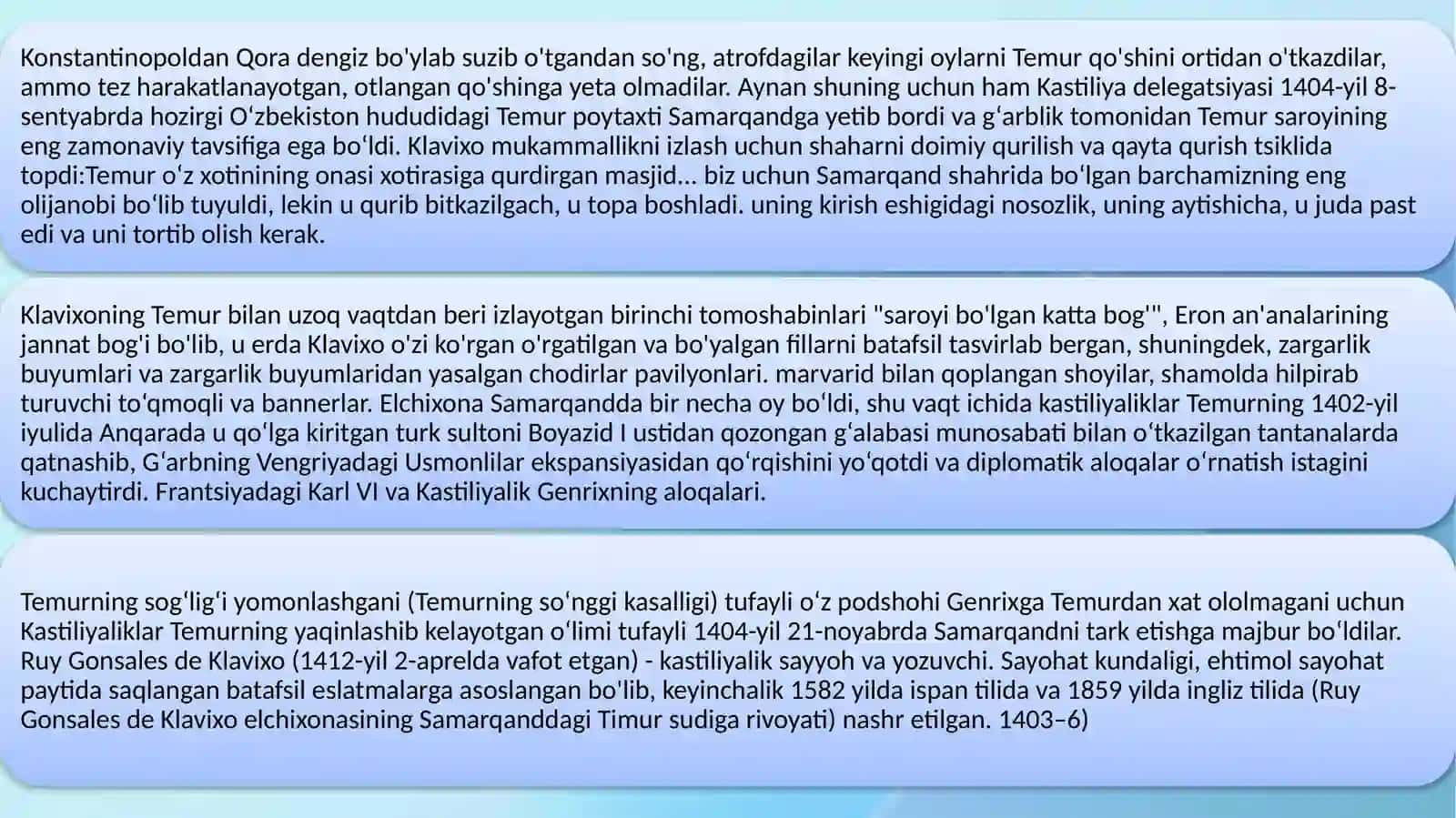 Rui Gonsales de-Klovexoning Samarqandga sayohat kundaligi asaridagi antropologik ma`lumotlar 4