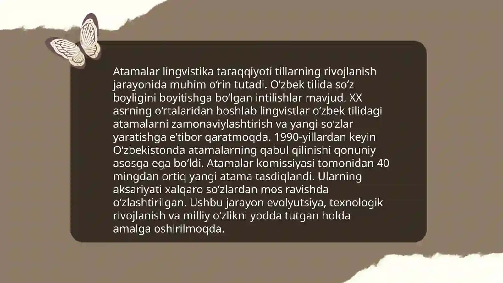 Sohaviy atamalarning zamon bilan hamnafasligini izohlash 4