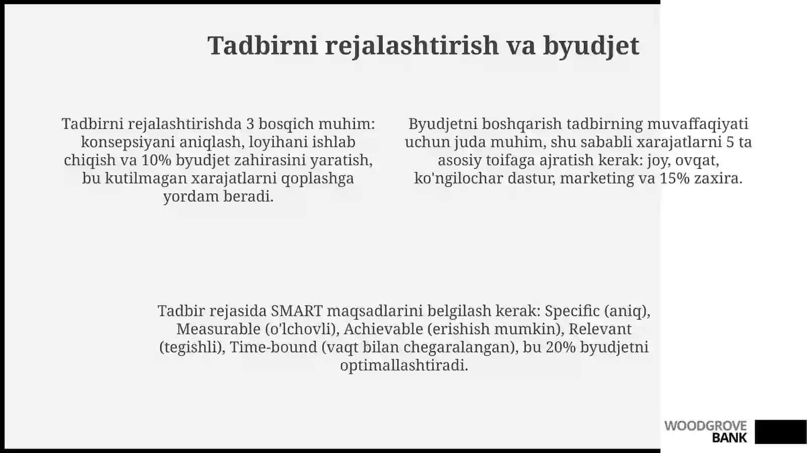 Tõgarak ishlarini tashkil qilish tushunchasining talqini 4