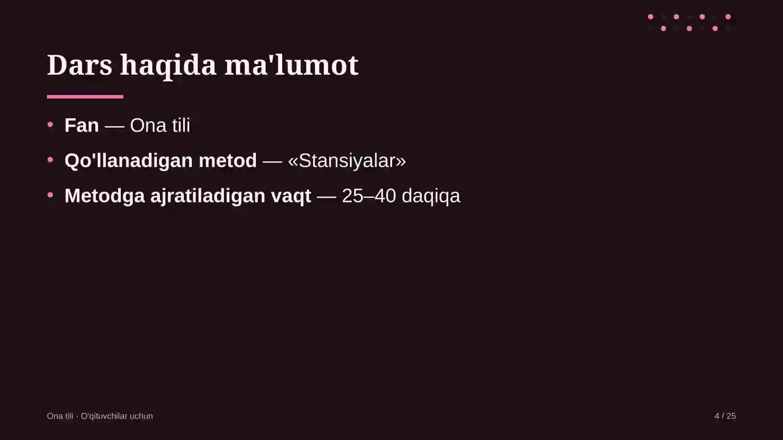 ona tili darslarida stansiyalar metodidan foydalanish 3338 4
