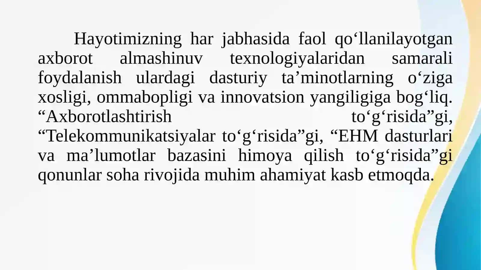 Iqtisodiyotda foydalaniladigan dasturiy mahsulotlar 4