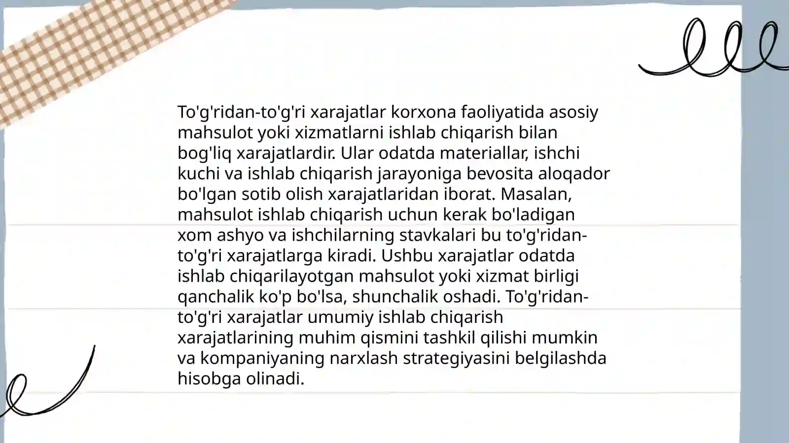 Xarajatlar hisobi va tannarx hisoblash usullari 4