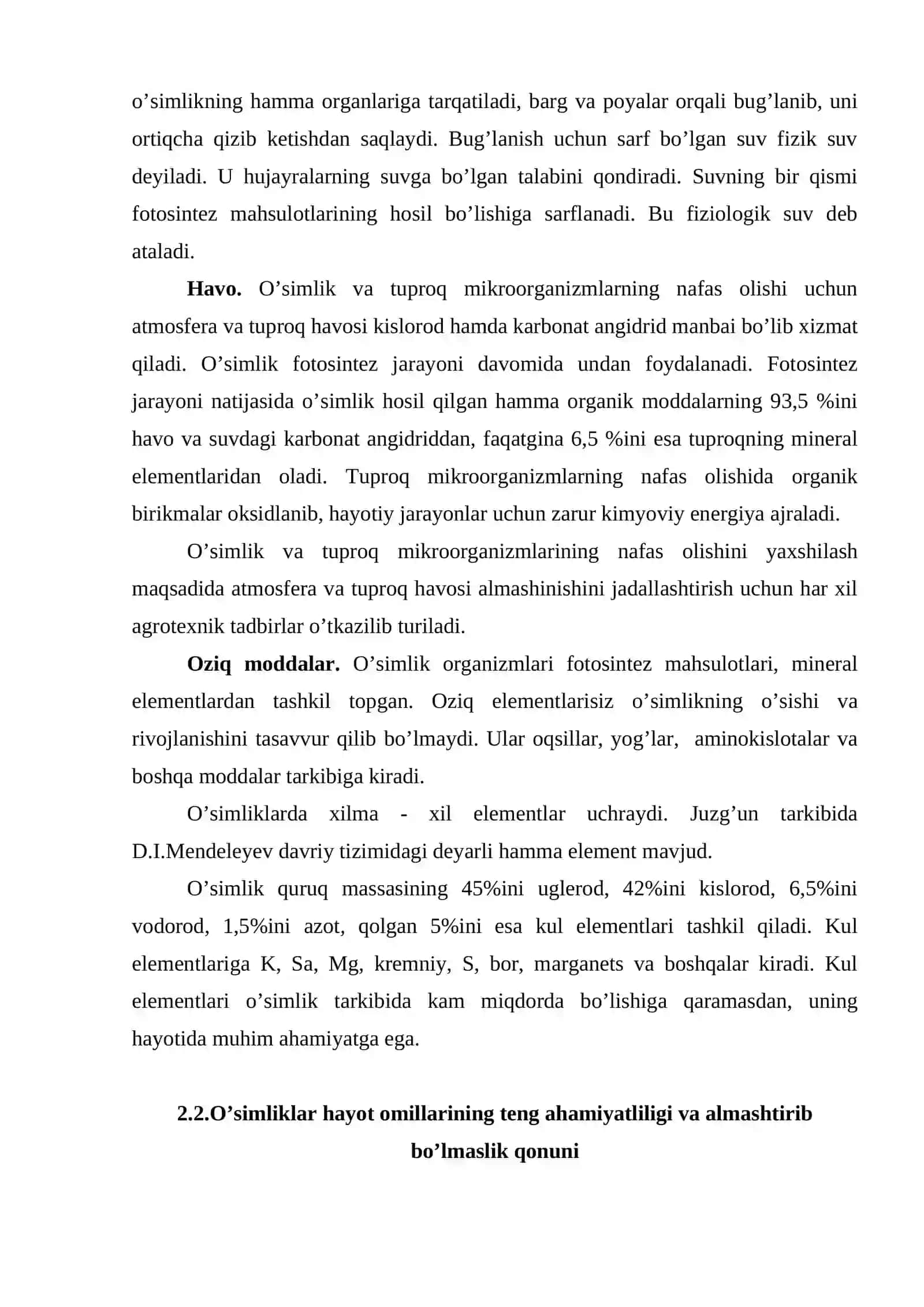O’simlikning yashаsh shаroitlаri vа dehqonchilik qonunlаri 4
