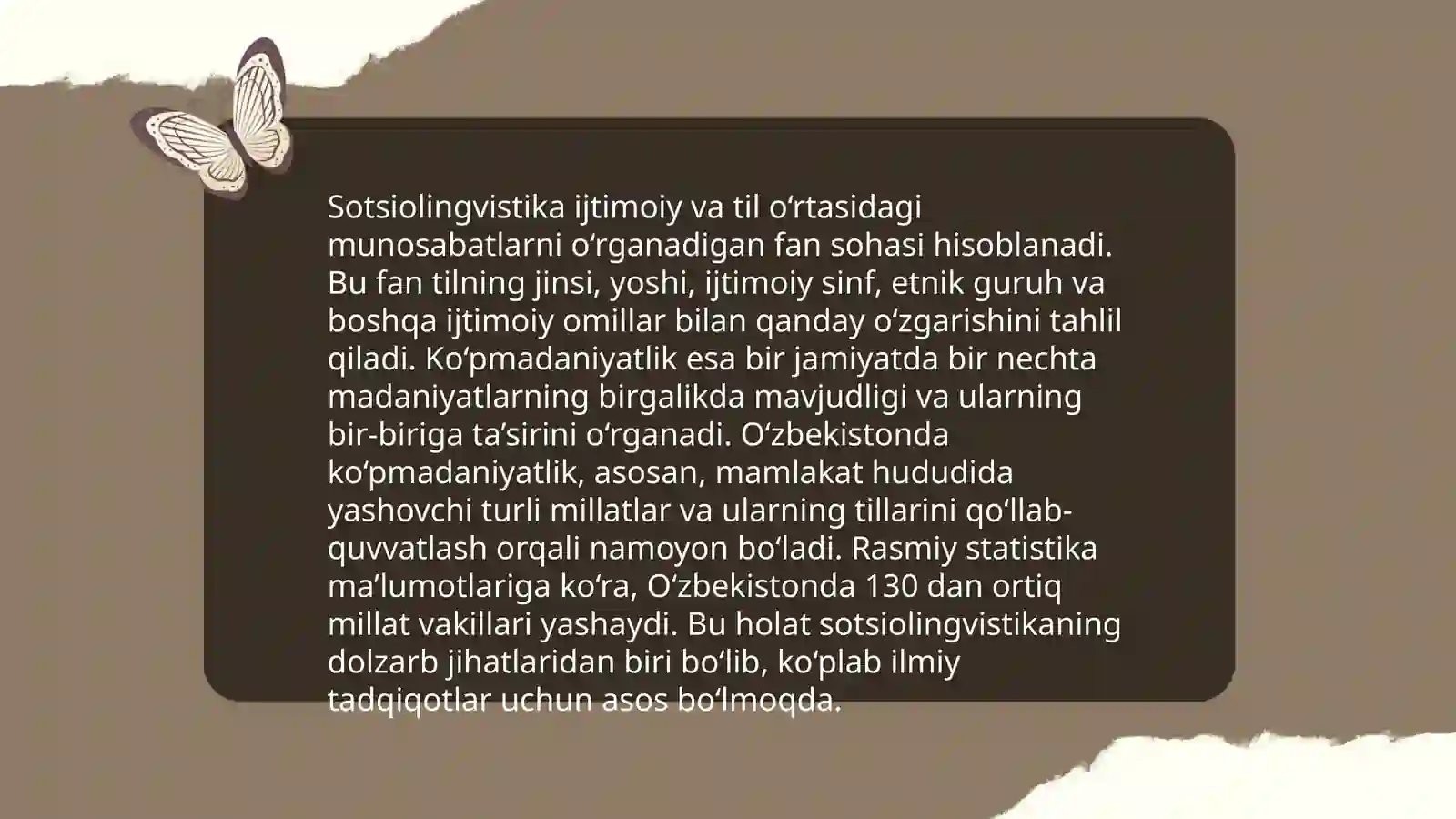 Sotsiolingvistika va sohalar 4