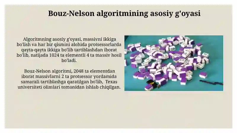 Bouz-Nelson parallel saralash algoritmlari 4