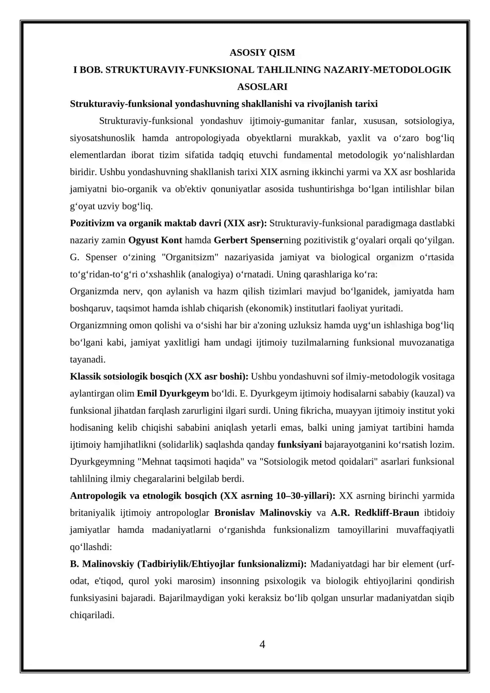 "An’anaviy tahlil usullari: strukturaviy-funksional yondashuvlar" 4