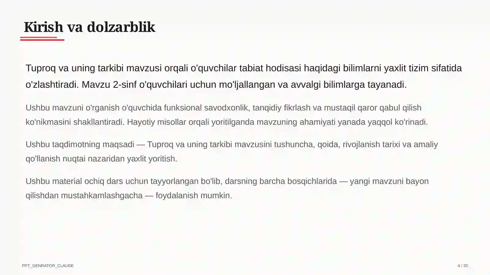 Tuproq va uning tarkibi (2-sinf) 4