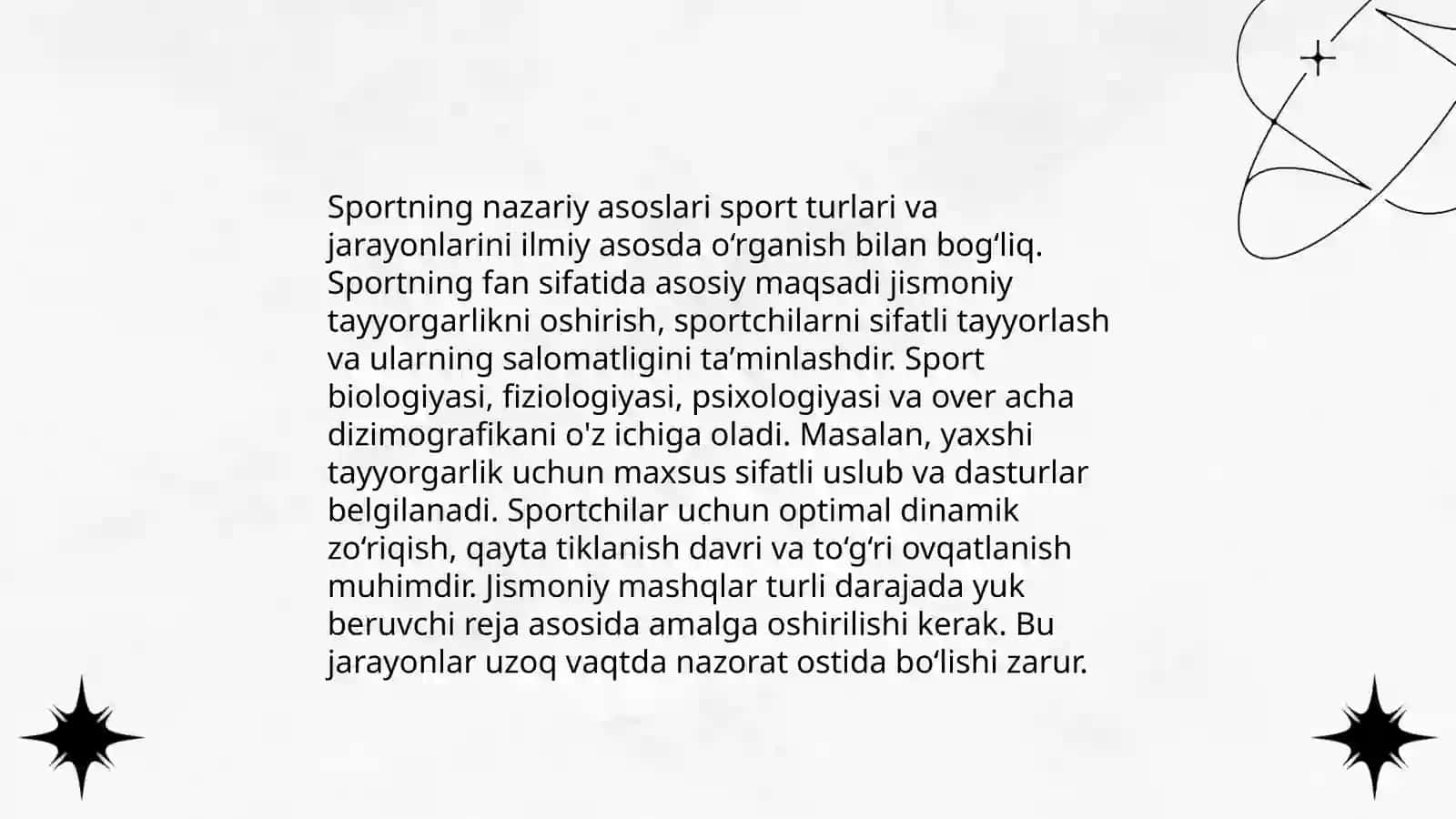Sport ijtimoiy sohalar tizimida. Sportning nazariy asoslari sprot turlari tasnifi 4