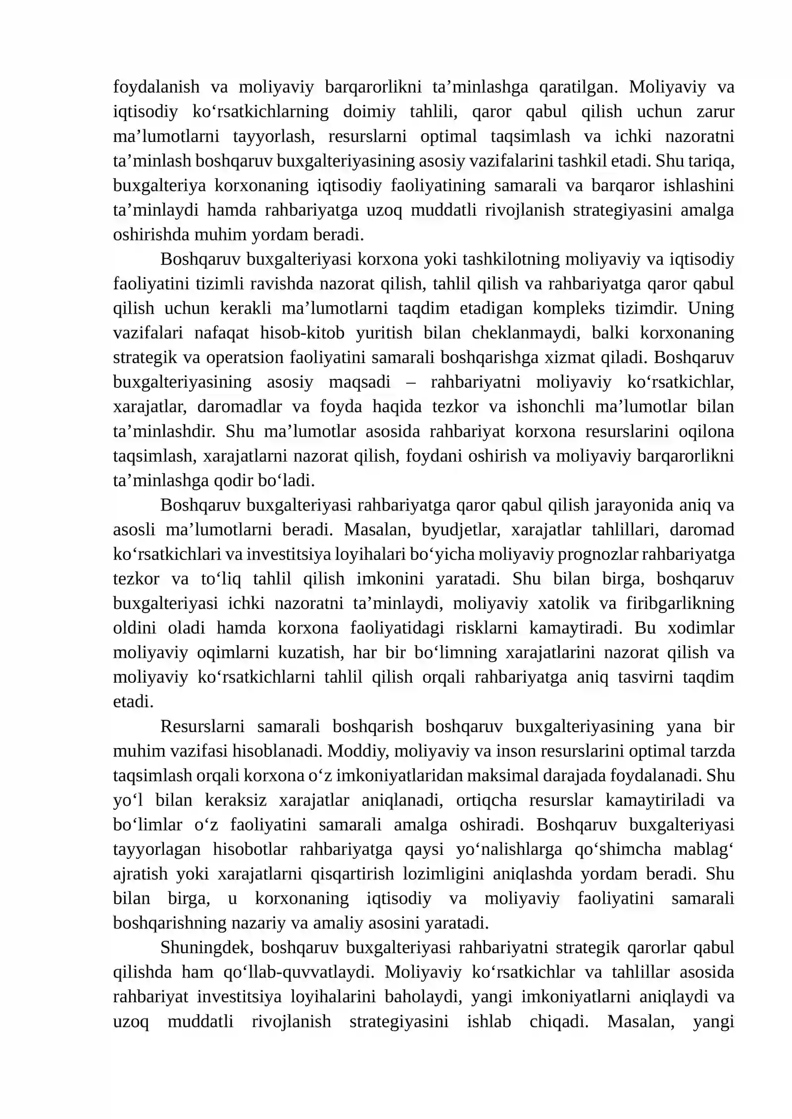 Boshqaruv hisobini amalga oshiruvchi buxgalteriyalarning vazifalari 4