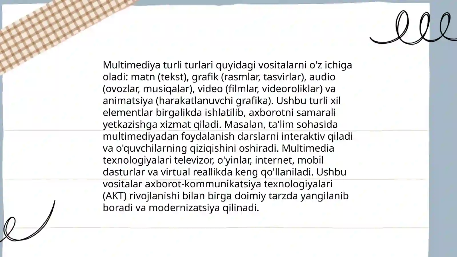 Multimedia va uning zamonaviy taʼminoti 4