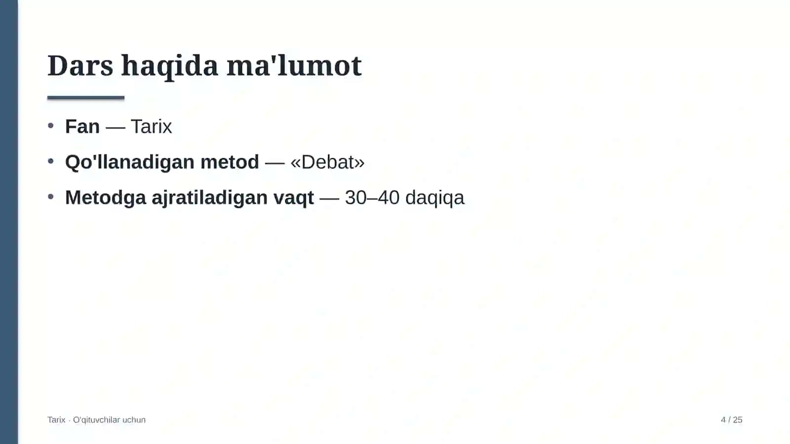 tarix darslarida debat metodidan foydalanish 5280 4