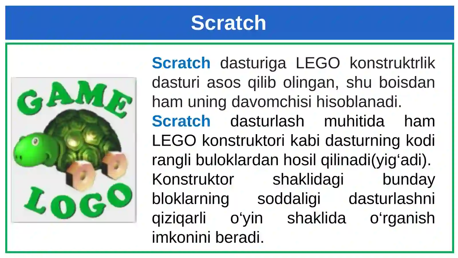 Scratch dasturlash muhiti 4