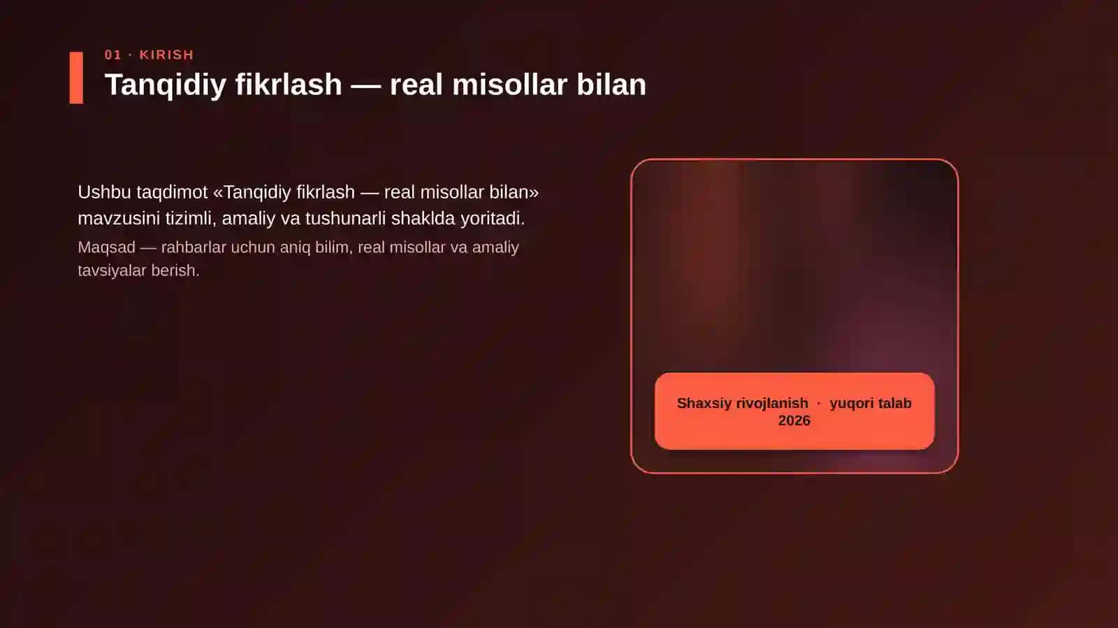 Tanqidiy fikrlash — real misollar bilan 4
